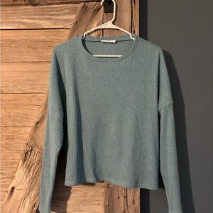 Ribbed Blue Sweater